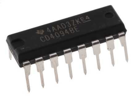 Texas Instruments Schieberegister 8-Bit Schieberegister Seriell Zu Seriell, Parallel THT 16-Pin PDIP 1