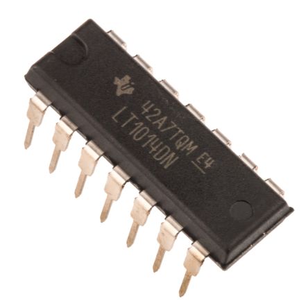 Texas Instruments Amplificateur Opérationnel, Montage Traversant, Alim. Simple, Double, PDIP 4 14 Broches