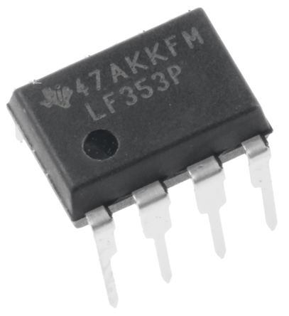 디바이스마트,반도체/전자부품 > 리니어 IC > OP Amp/버퍼증폭기,,LF353P,LF353P Texas Instruments,, Op Amp, 3MHz, 8-Pin PDIP / 527-300