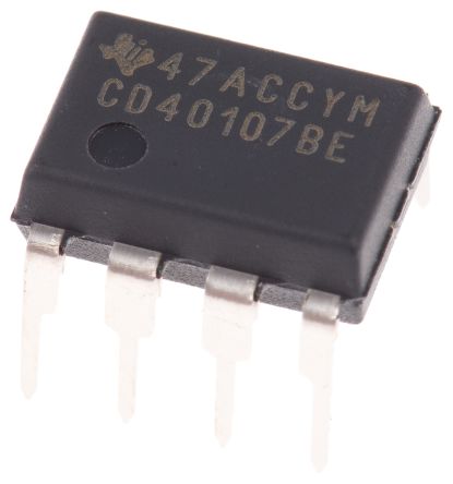 Texas Instruments Logikgatter, 2-Elem., NAND, 4000, Open Drain, 89mA, 8-Pin, PDIP, 2
