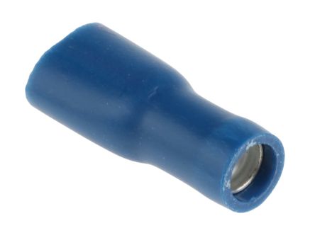 RS PRO Flachsteckhülse, Blau, Isoliert, 4.8 X 0.5mm, Buchse, 1.5mm² - 2.5mm², 16AWG Min