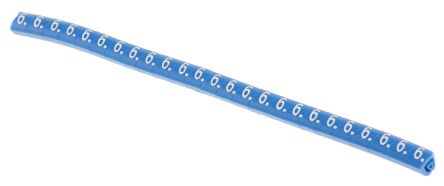 HellermannTyton Helagrip Kabel-Markierer, Aufsteckbar, Beschriftung: 6, Weiß Auf Blau, Ø 2mm - 5mm, 3.5mm X 4,3 Mm, 250