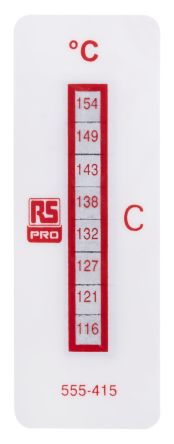 RS PRO Étiquette Thermosensible 116°C à 154°C 8 Niveaux