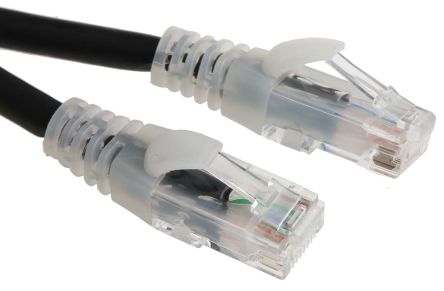 RS PRO Cat6 Male RJ45 To Male RJ45 Ethernet Cable, U/UTP, Black LSZH Sheath, 3m