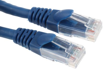 RS PRO Cable Ethernet Cat6 U/UTP De Color Azul, Long. 10m, Funda De LSZH