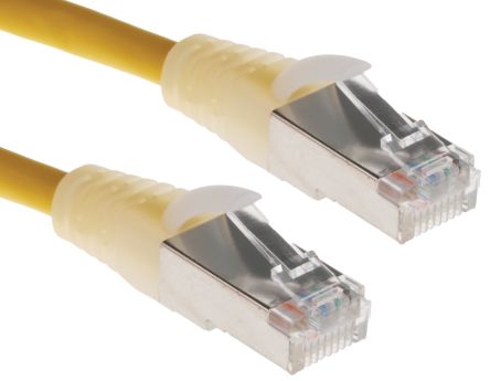 RS PRO Ethernetkabel Cat.5e, 5m, Gelb Patchkabel, A RJ45 F/UTP Stecker, B RJ45, PVC