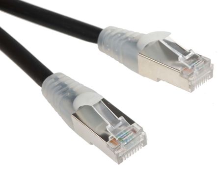 RS PRO Ethernetkabel Cat.6, 10m, Schwarz Patchkabel, A RJ45 F/UTP Stecker, B RJ45, LSZH