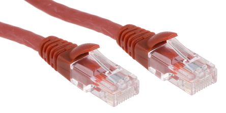 RS PRO Ethernetkabel Cat.5e, 0.5m, Rot Patchkabel, A RJ45 U/UTP Stecker, B RJ45, LSZH