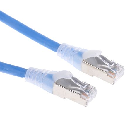 RS PRO Ethernetkabel Cat.5e, 2m, Blau Patchkabel, A RJ45 U/UTP Stecker, B RJ45, PVC