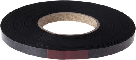 RS PRO 泡棉胶带, 2mm厚, 12mm宽, 10m长, 黑色, PVC