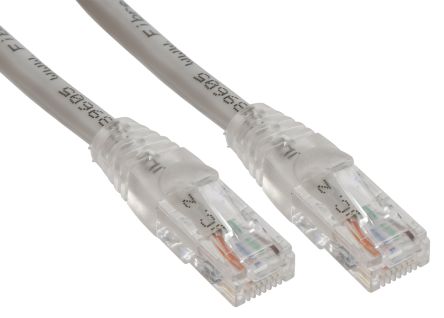 RS PRO Câble Ethernet Catégorie 6 U/UTP, Gris, 0.5m PVC Avec Connecteur