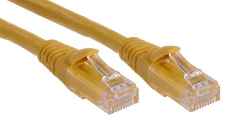RS PRO Ethernetkabel Cat.6, 0.5m, Gelb Patchkabel, A RJ45 U/UTP Stecker, B RJ45, PVC