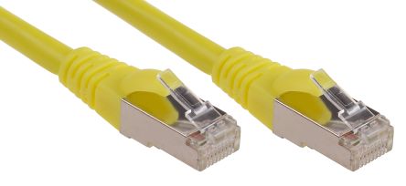 RS PRO Ethernetkabel Cat.6, 10m, Gelb Patchkabel, A RJ45 F/UTP Stecker, B RJ45, LSZH