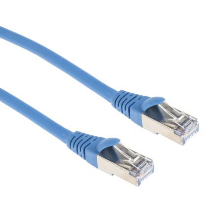 RS PRO Ethernetkabel Cat.6, 1m, Blau Patchkabel, A RJ45 F/UTP Stecker, B RJ45, LSZH