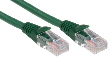RS PRO Ethernetkabel Cat.5e, 10m, Grün Patchkabel, A RJ45 U/UTP Stecker, B RJ45, LSZH