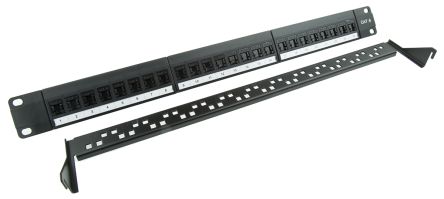 RS PRO Panel De Conexión RJ, Cat6, 24 Puertos, RJ45, UTP, 1U, Negro