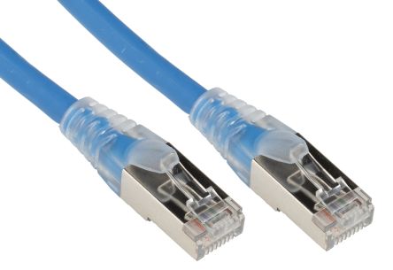 RS PRO Ethernetkabel Cat.6, 2m, Blau Patchkabel, A RJ45 F/UTP Stecker, B RJ45, LSZH