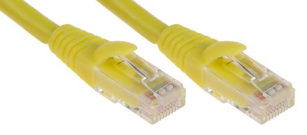 RS PRO Cat6 Male RJ45 To Male RJ45 Ethernet Cable, U/UTP, Yellow LSZH Sheath, 3m