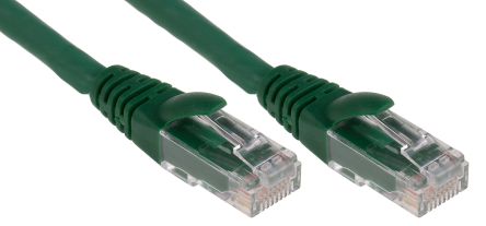 RS PRO Ethernetkabel Cat.6, 3m, Grün Patchkabel, A RJ45 U/UTP Stecker, B RJ45, LSZH
