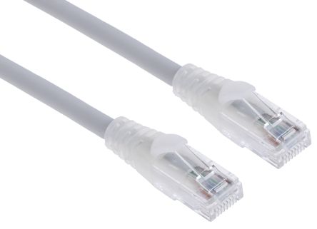 RS PRO Cat6 Male RJ45 To Male RJ45 Ethernet Cable, U/UTP, Grey LSZH Sheath, 2m