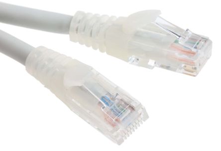 RS PRO Ethernetkabel Cat.6, 5m, Grau Patchkabel, A RJ45 U/UTP Stecker, B RJ45, LSZH