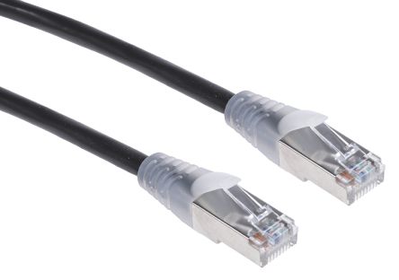 RS PRO Ethernetkabel Cat.5e, 3m, Schwarz Patchkabel, A RJ45 F/UTP Stecker, B RJ45, PVC