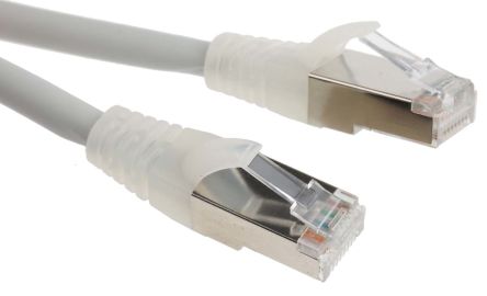 RS PRO Cavo Ethernet Cat6 (F/UTP), Guaina In LSZH Col. Grigio, L. 1m, Con Terminazione