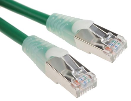 RS PRO Câble Ethernet Catégorie 5e F/UTP, Vert, 0.5m PVC Avec Connecteur