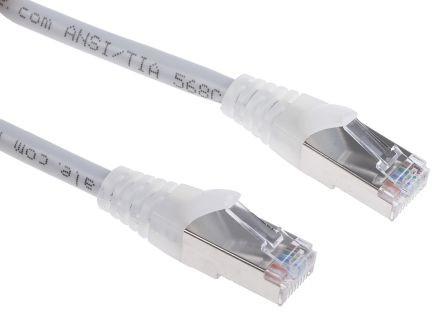 RS PRO Cavo Ethernet Cat5e (F/UTP), Guaina In PVC Col. Grigio, L. 3m, Con Terminazione