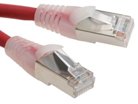 RS PRO Cavo Ethernet Cat6 (F/UTP), Guaina In LSZH Col. Rosso, L. 5m, Con Terminazione
