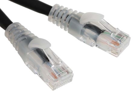 RS PRO Ethernetkabel Cat.6, 2m, Schwarz Patchkabel, A RJ45 U/UTP Stecker, B RJ45, LSZH