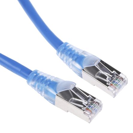 RS PRO Câble Ethernet Catégorie 5e F/UTP, Bleu, 2m PVC Avec Connecteur