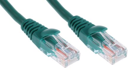 RS PRO Ethernetkabel Cat.5e, 1m, Grün Patchkabel, A RJ45 U/UTP Stecker, B RJ45, PVC
