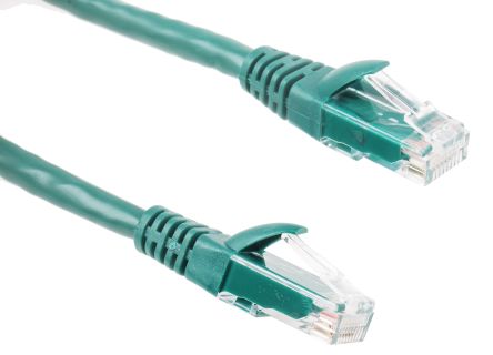 RS PRO Ethernetkabel Cat.6, 1m, Grün Patchkabel, A RJ45 U/UTP Stecker, B RJ45, PVC