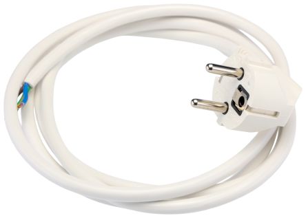 RS PRO Straight Unterminated Right Angle IEC C7 Plug Power Cord, 2m