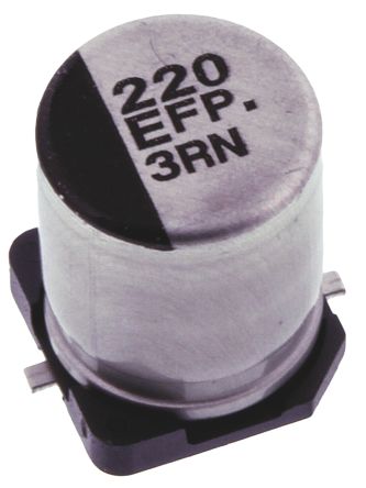 Panasonic 220μF Aluminium Electrolytic Capacitor 25V Dc, Surface Mount - EEEFP1E221AP
