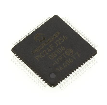 Microchip Mikrocontroller PIC24FJ PIC 16bit SMD 256 KB TQFP 64-Pin 32MHz 16 KB RAM USB