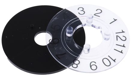 RS PRO Potentiometer Drehknopf-Zifferblatt Schwarz Ø 29.5mm Schaft 6.4mm