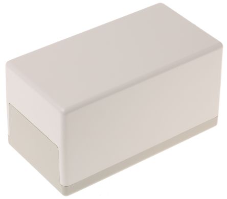 OKW Flat-Pack Case H Series White ABS Enclosure, IP40, Grey Lid, 150 X 80 X 80mm