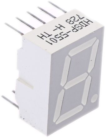 Broadcom LED-Anzeige 7-Segment, Rot 626 Nm Zeichenbreite 7.8mm Zeichenhöhe 14.2mm Durchsteckmontage
