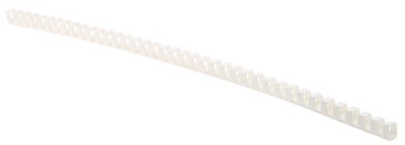 RS PRO Canalización De Cables Ranurada De Polypropylene Blanco, 9 Mm X 11mm, Long. 0.5m