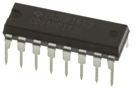 Texas Instruments Décodeur, CD74HCT42E, PDIP, 16 Broches