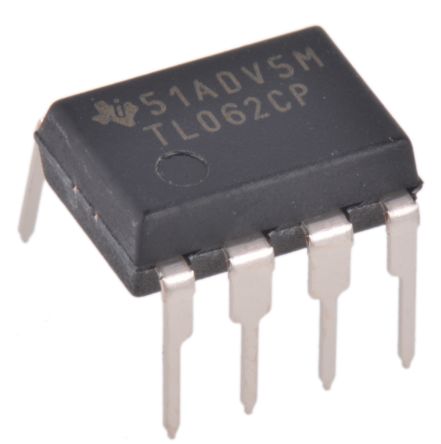 Texas Instruments TL062CP, Op Amp, 1MHz, 8-Pin PDIP