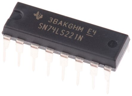 Texas Instruments Monostabiler Multivibrator, LS Monostabiler Kippstufe 2 Anz. Elem./ Chip 8mA L Pegel, -0.4mA H Pegel,