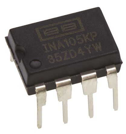 Texas Instruments Amplificateur Différentiel INA105KP, 8 Broches PDIP