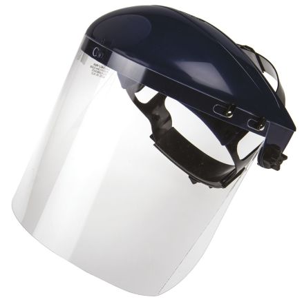Bolle Clear PC Face Shield With Brow Guard, Resistant To Impact, Molten Metal