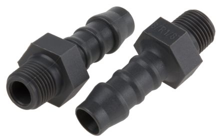 RS PRO Hose Connector, Straight Hose Tail Adaptor, BSP 1/8in 8mm ID