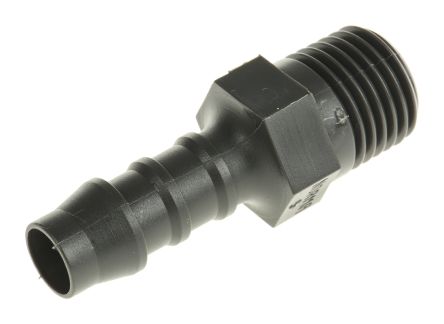 RS PRO Schlauchanschluss 8mm 1/4Zoll-Gewinde Nylon Stecknippel