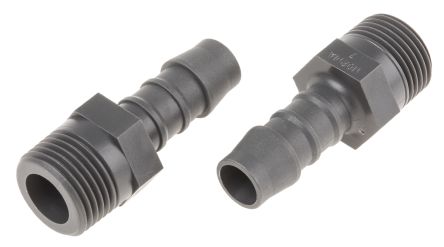 RS PRO Schlauchanschluss 10mm 3/8Zoll-Gewinde Nylon Stecknippel