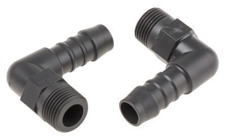 RS PRO Hose Connector, Elbow Hose Tail Adaptor, BSP 3/8in 12mm ID